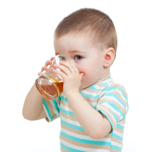 Little boy drinking